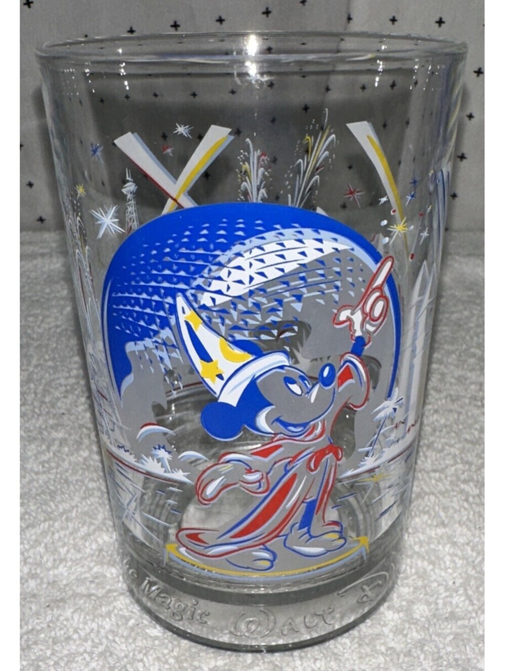 McDonalds Walt Disney World Remember the Magic 25th Anniversary Glass Cup Mickey